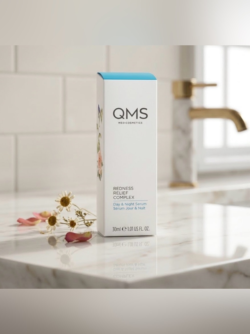 QMS Medicosmetics Redness Relief Complex Day and Night Lotion - 30 mL-NEW in BOX